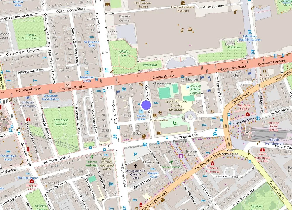 Map: The Exhibitionist Hotel